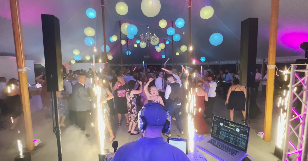 Couple meeting with a wedding DJ