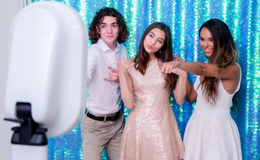 Photo booth setup at an event