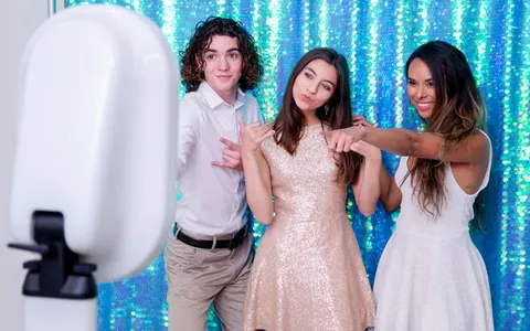 Photo booth setup at an event