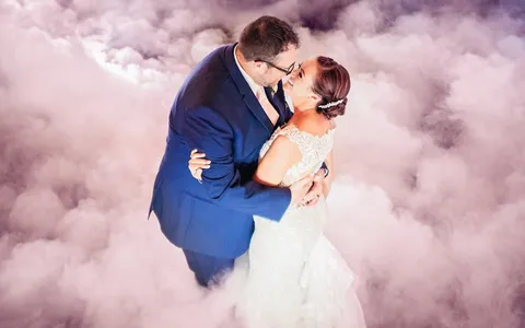 Special effects at a wedding celebration