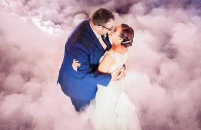 Special effects at a wedding celebration