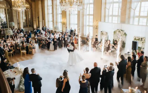 Alexandra and Robert at their wedding at the Marriott Syracuse