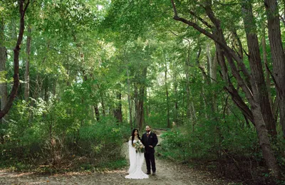 Kaelyn and Andrew at their wedding at The Kester Homestead