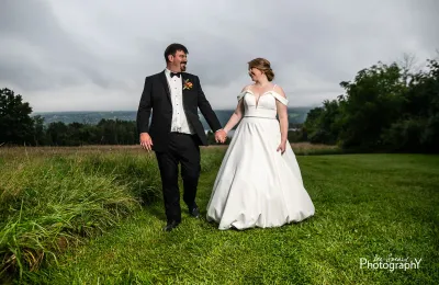 Kaitlyn and Michael at their wedding at Seneca Lake Brewing
