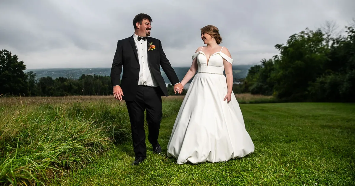 Kaitlyn and Michael at their wedding at Seneca Lake Brewing