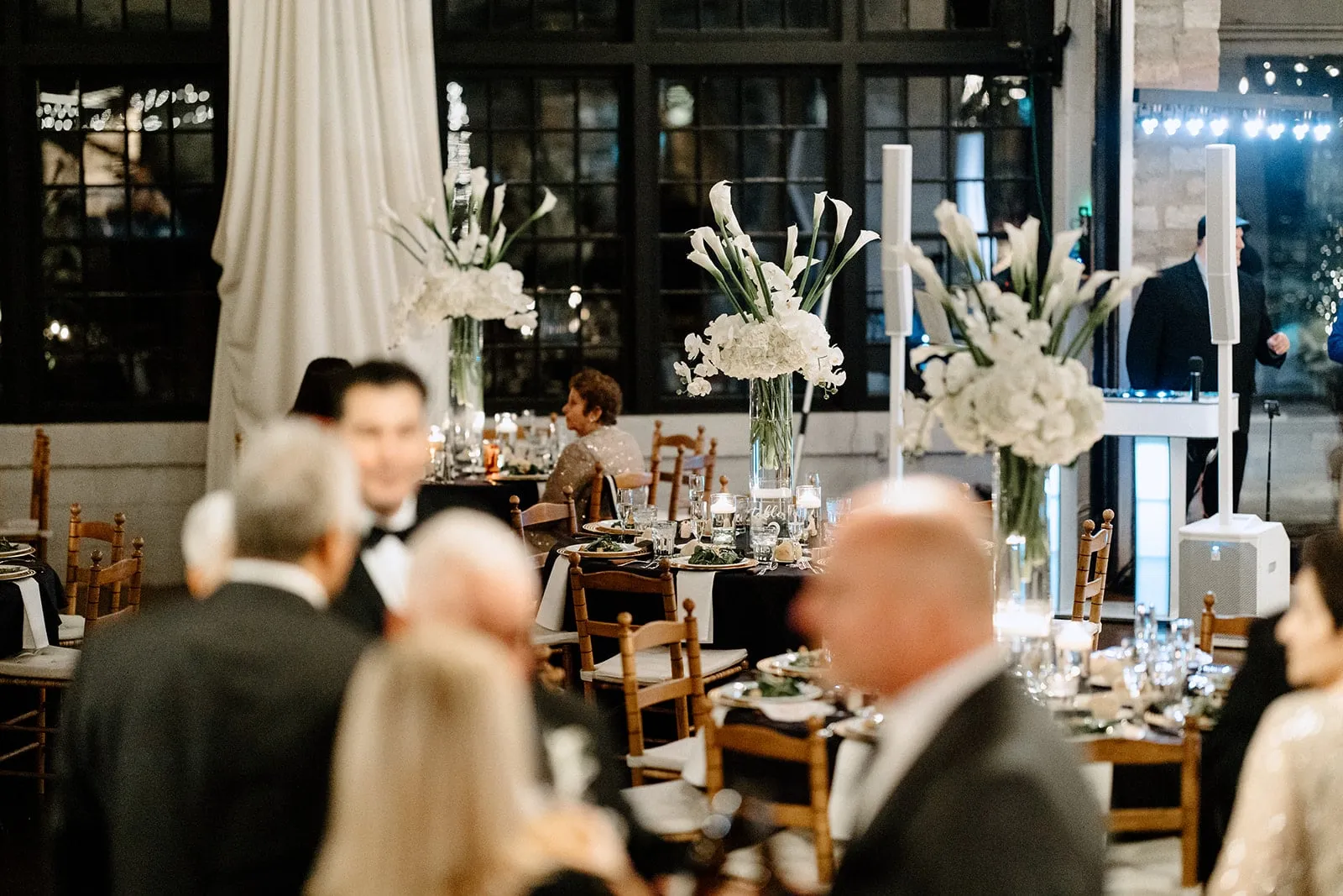 Gia and Chris celebrating at their winter wedding at The Sinclair of Skaneateles