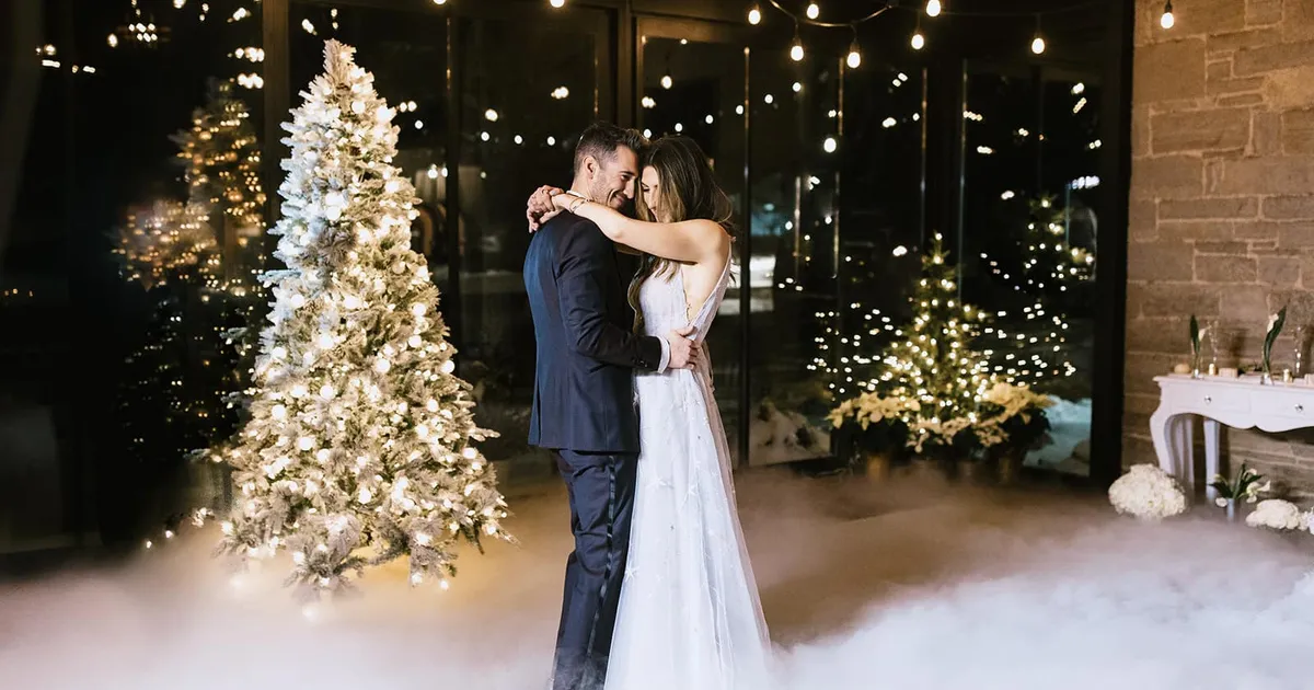 Gia and Chris at their winter wedding at The Sinclair of Skaneateles