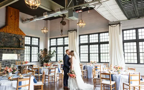 Megan and Kyle at their wedding at The Sinclair of Skaneateles