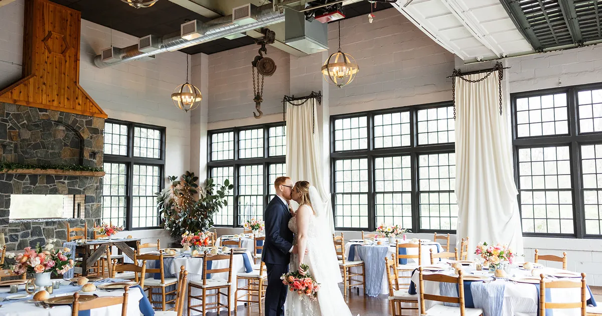 Megan and Kyle at their wedding at The Sinclair of Skaneateles