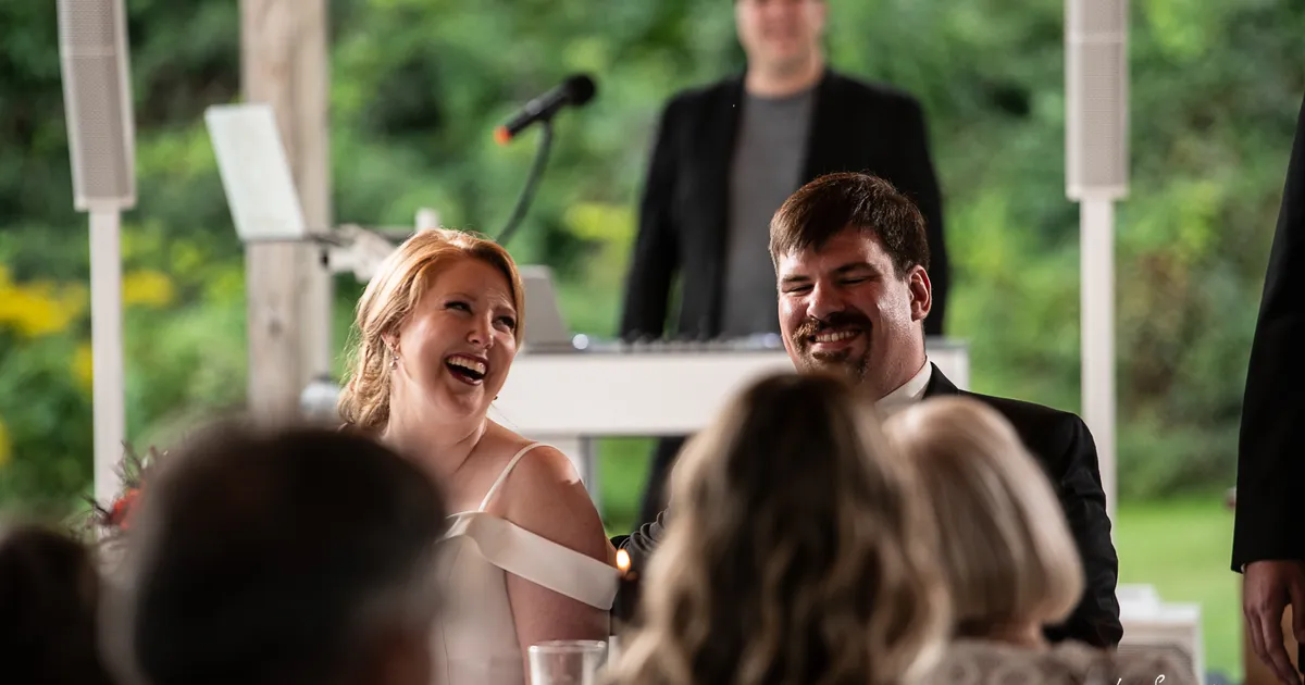 Wedding DJ performing at an event