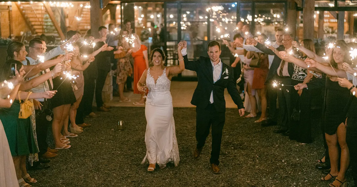 Taylor and Michael at their wedding at Colloca Estate Winery