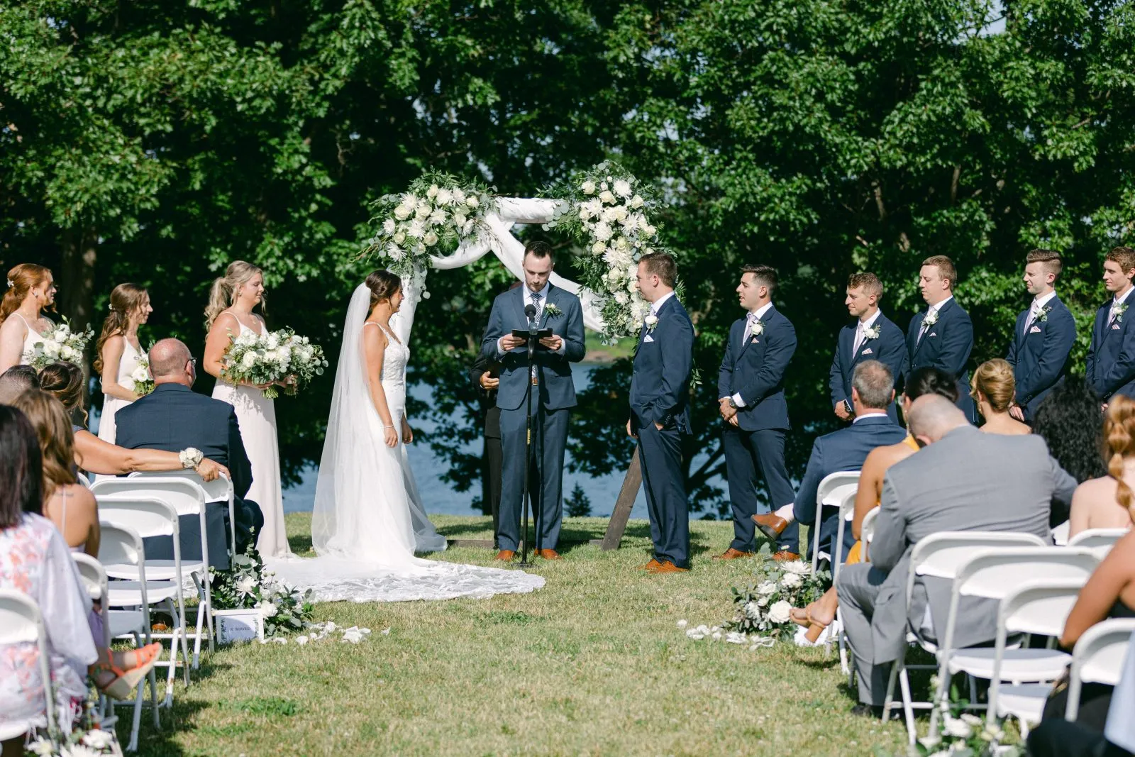 Taylor and Michael at their summer wedding at Colloca Estate Winery