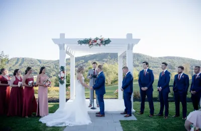 Emily and Troy's wedding at Hope Lake