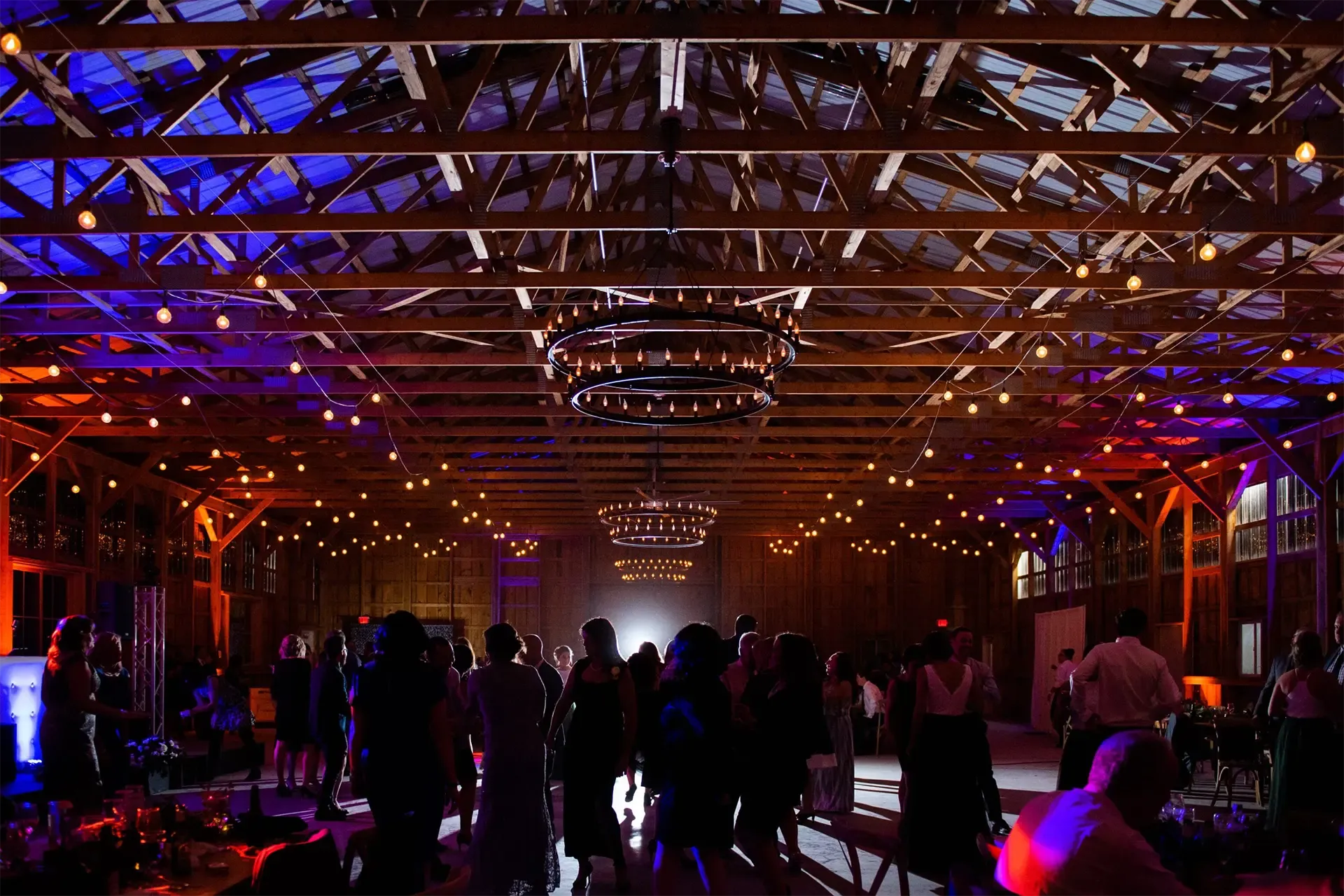 exquisite accent lighting at a wedding event in Central New York
