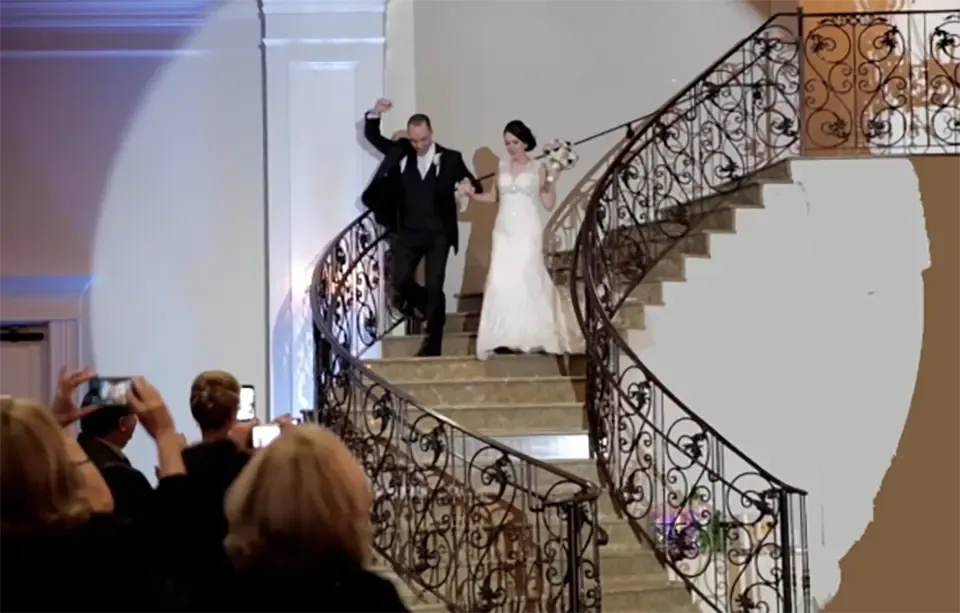 intelligent precision motion lighting at wedding event