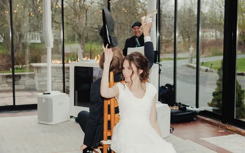 Rachel and Seth at their wedding at The Sinclair of Skaneateles