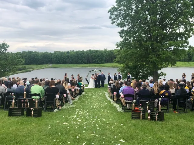 Colleen and Hunter at their outdoor ceremony at Lucky Star Ranch Estate