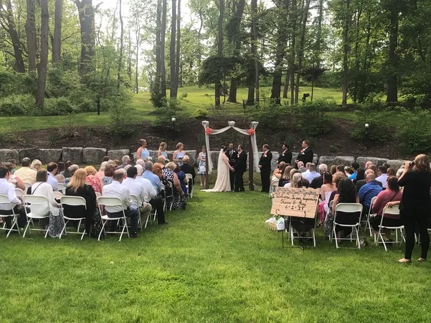 Karen and Jory at their wedding at Springside Inn in Auburn, NY