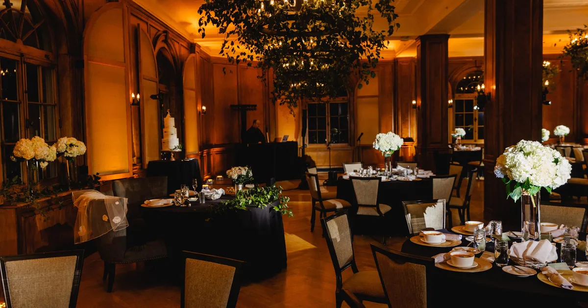 Wedding reception lighting