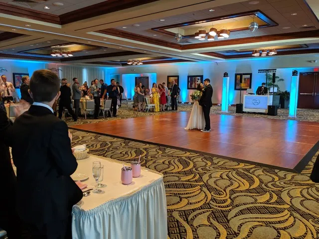 Tiffany and Matt with their wedding party at Alexandria’s reception